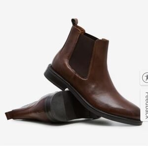 Steve Madden Dark Brown Leather Ankle Boots